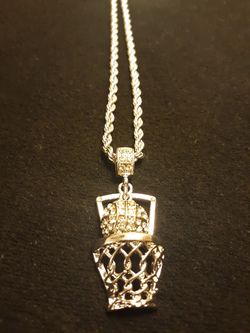 Basketball Designer rope chain with stones