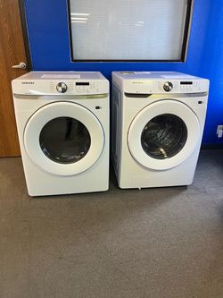Samsung white front load washer and dryer