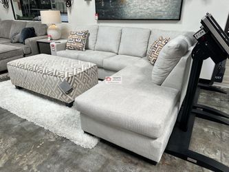 SECTIONAL WITH RAF OR LAF CHAISE STONE COLOR - [NEW]