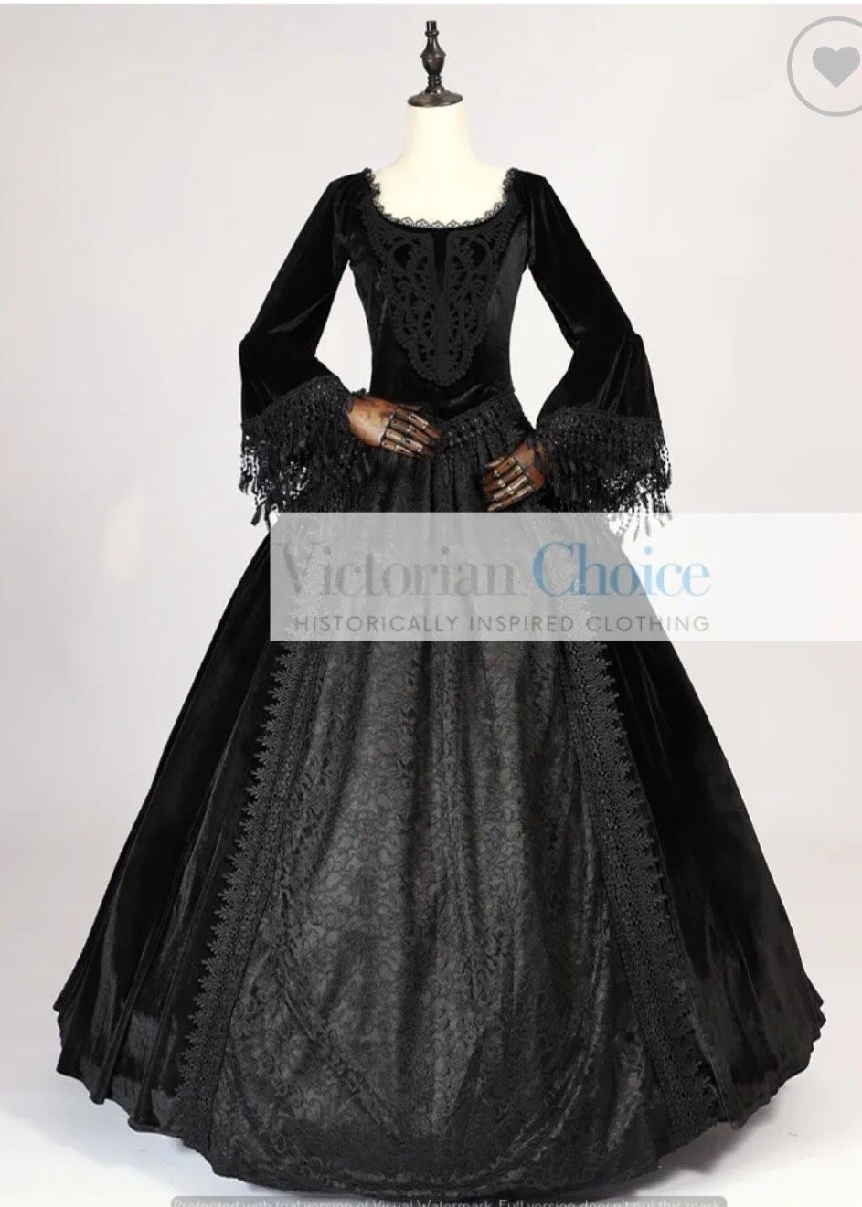 Beautiful Black Renaissance Dress 