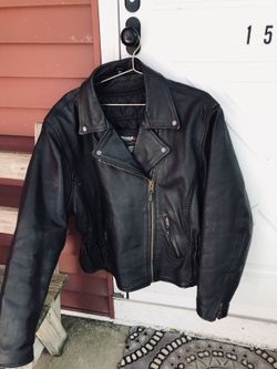 Woman’s motorcycle leather coat size 3 x