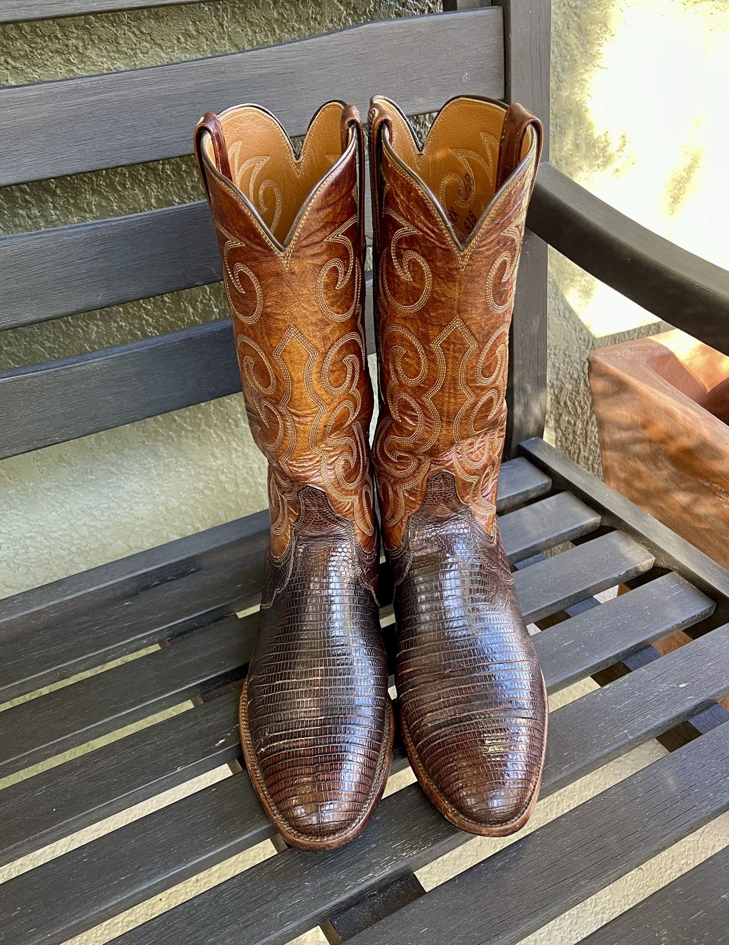 Lucchese Lizard Vintage Womens Boots