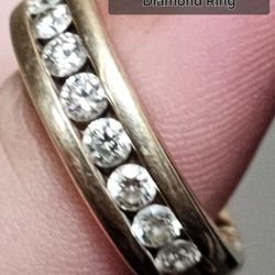 14k Gold Ring 1 Carrot Diamonds