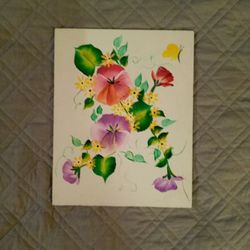 Hand Painted Floral Design 
