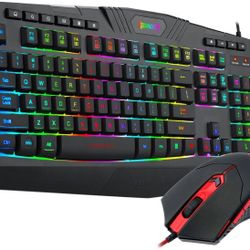 Redragon S101 Gaming Keyboard, M601 Mouse, RGB Backlit Gaming Keyboard, Programmable Backlit Gaming Mouse, Value Combo Set [New Version]
