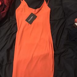 Pretty Little Thing Orange Dress