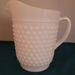 Hobnail Milk Glass 2 Quart Pitcher