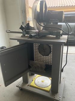 Delta 10” Compound Miter Saw with Rolling Stand & Extra Blades
