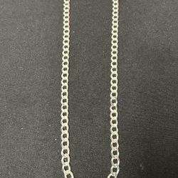 Sterling Silver Cuban Link Chain 22”
