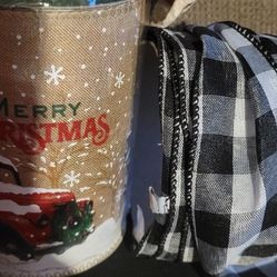 Holiday Ribbon For Crafts Or Wrapping 