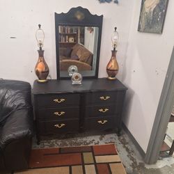 French Provincial Dixie Dresser w/ Mirror