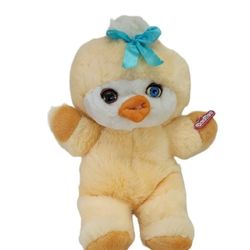 Vintage Dandee Duck Stuffed Animal with Rocker Eyes Plush Toy 14"H - Read Below