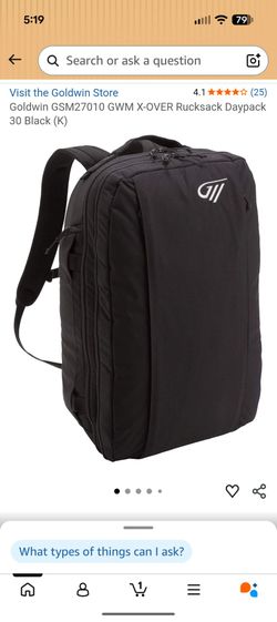 Goldwin GWM X-OVER Daypack 30 - Motorcycle Tail Bag & Backpack (Holds Helmet)