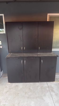 Shaker cabinets -dark brown new