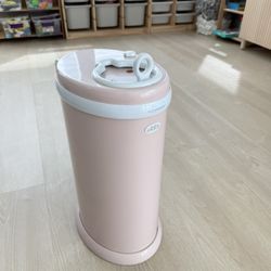 Ubbi Steel Diaper Pail, Odor Locking, No Special Bag Required, Award-Winning, Registry Must-Have, Blush Pink 