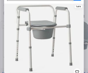 Guardian folding steel commode elongated new in box