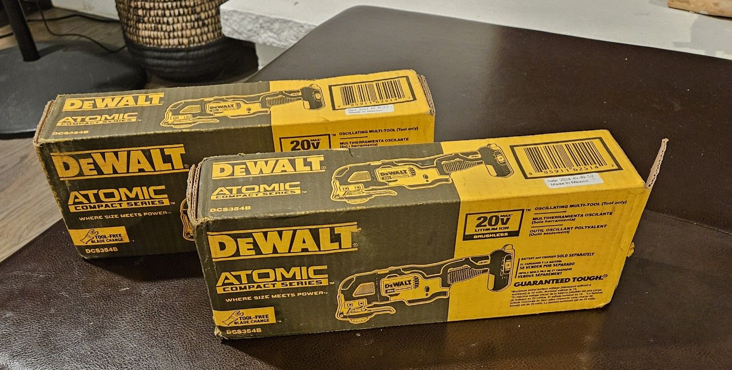 DEWALT
ATOMIC 20V MAX Cordless Brushless Oscillating Multi Tool (Tool Only)
4.1k
Brand new unopened box
$90.00 (each multi tool price)
firm on price