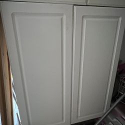 White Cabinet For Kitchen, Laundry Or Garage 