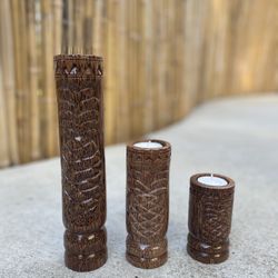 3 Set Pineapple Candle Holder Brand New