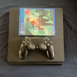 PS4 Slim With Controller And Battlefield 2042