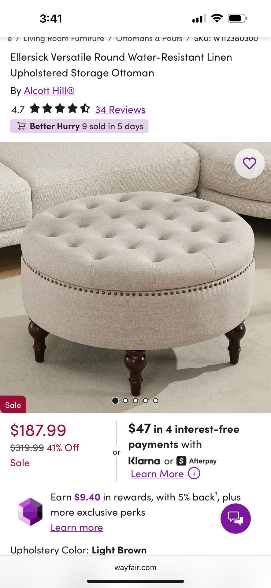 Brand New Storage Ottoman