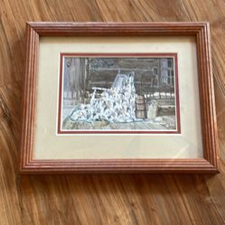 Quilt Print Signed and Framed