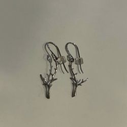 Sterling Silver Branch Earrings