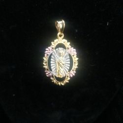 San Judas Tadeo Pendent Gold Plated 