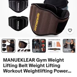 MANUEKLEAR Gym Weight Lifting Belt Weight Lifting Workout Weightlifting Power...NEW NEVER BEEN USED 