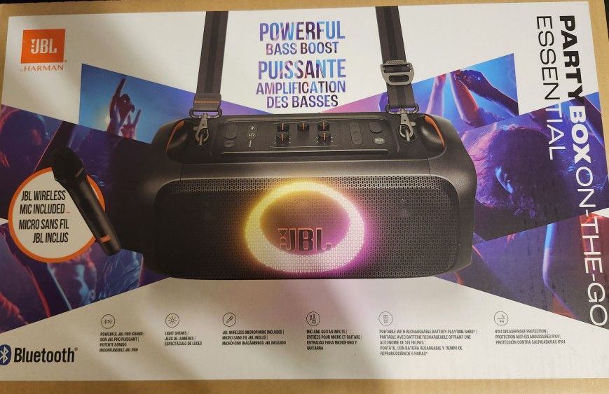 JBL PartyBox On-The-Go Essential – NEW – $380 Retail Value
Price