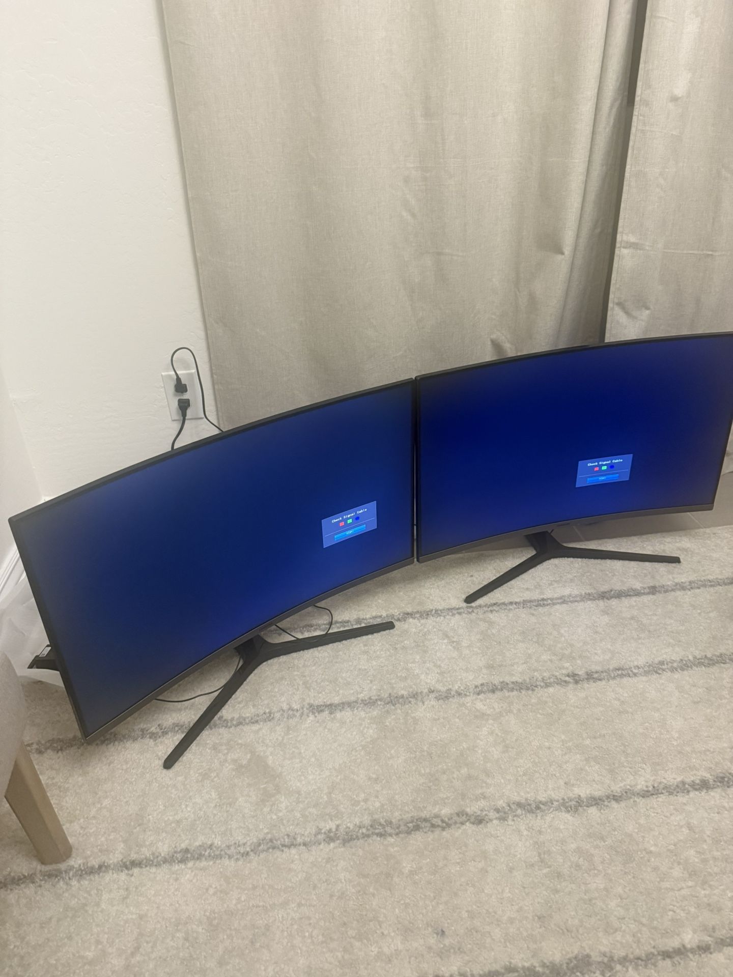 Two (2) Samsung 32” Curved Computer Monitor