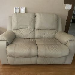 Leather reclining couch
