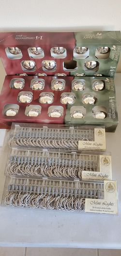 CHRISTMAS LIGHTS and Ornaments, SILVER