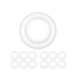 PARMIDA (12 Pack) 5/6 Inch Dimmable LED Disk Light Surface Flush Mount 15W, UL Listed, Recessed Retrofit Ceiling Lights, Energy Star, Installs into Ju