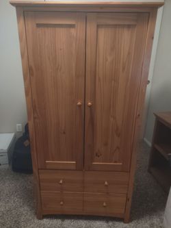 Full Cherry Wood Standing Closet