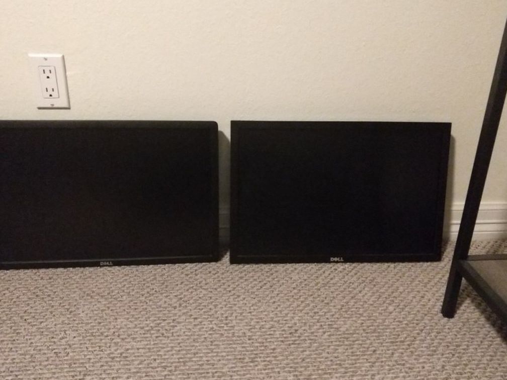 Two - 22" LCD Dell Monitors.