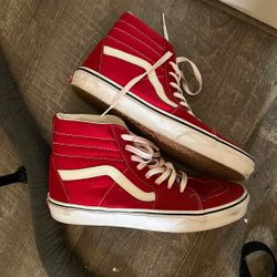 Red Hi Top Vans