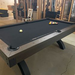 Spencer Marston Westchester Dining Billiards Table (Black Felt & Marble) w/ 10 Piece Stick Set