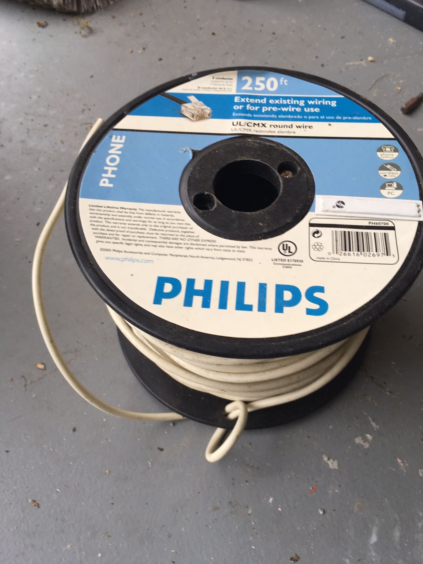 250 ft phone wire roll
