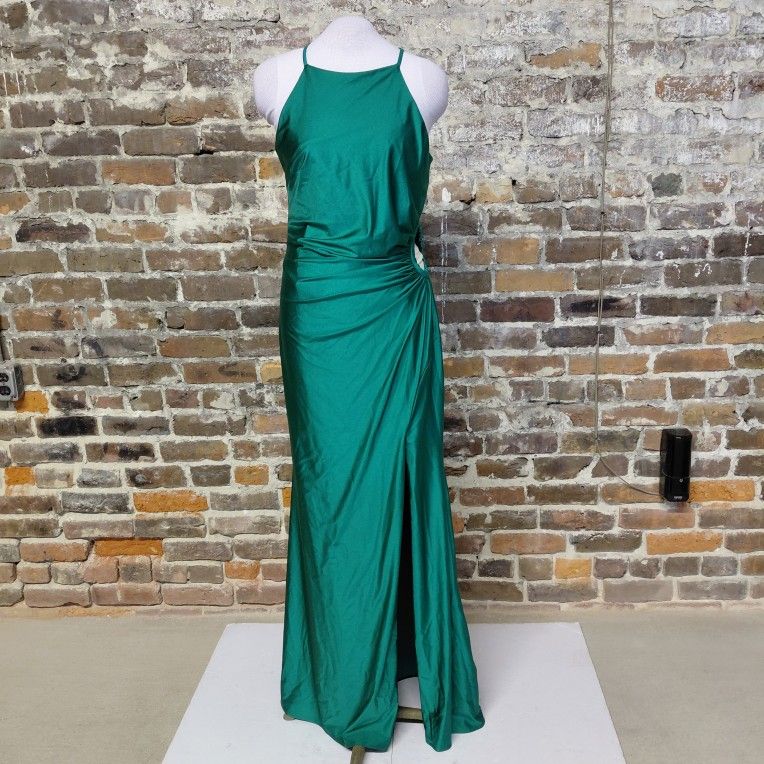 Xscape Formal Evening Gown Women's Size 10 Green Maxi Dress Wedding Party