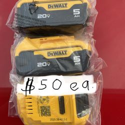 Brand New Dewalt 20v  5ah Batteries 🪫 