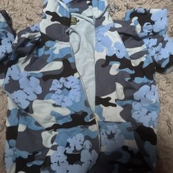 Camo Denim tear hoodie