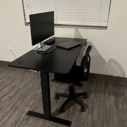 Electric Standing Desk W/ Chair
