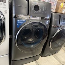 Profile 4.8 cu. ft. Smart UltraFast Electric Washer & Dryer Combo in Carbon Graphite with Ventless