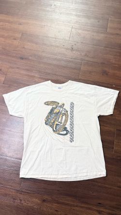 Vintage Wheels Through Time Motorcycle Tee Y2K Biker Americana Core XL