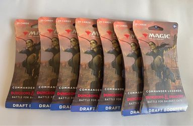 Magic: The Gathering Commander Legends: Battle for Baldur’s Gate Draft Booster Lot (7 Sealed Packs)