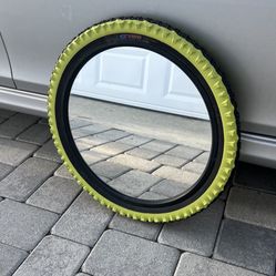 Ikea Volda 20" BMX Bike GT Green Tire Wall Mirror Man Cave Shop Bedroom Vtg