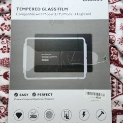 Tempered Glass Screen Protector for Tesla Model 3 Highland Accessories 2024 2025 & for Tesla Model Y  [Anti-glare & No-fingerpri