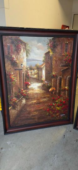 Tuscany Village Painting