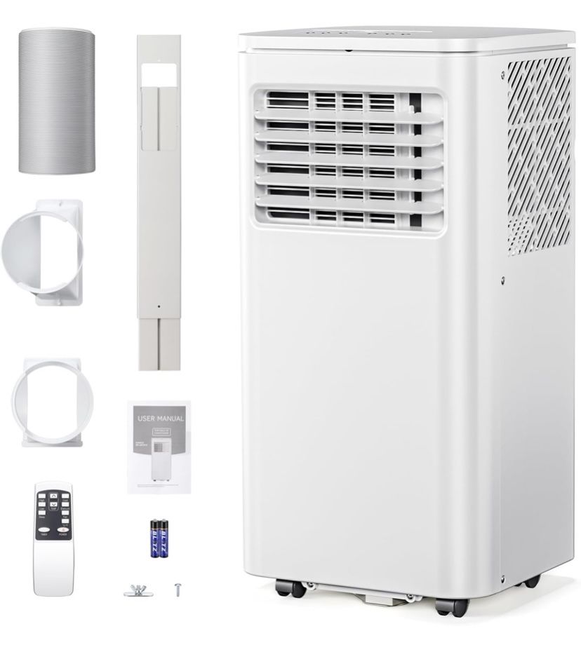 Portable Air Conditioner 8000 BTU, Remote Control, 4 in 1 protable ac, Cools 350sq. ft